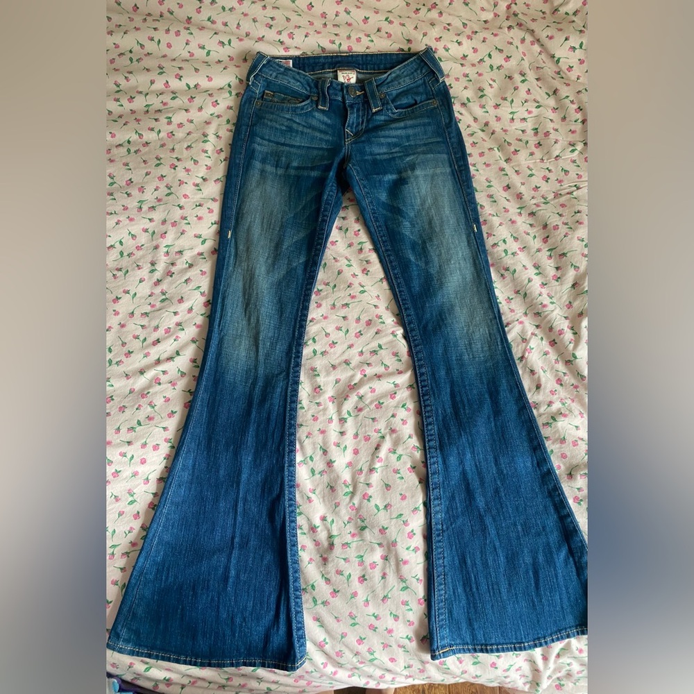 True Religion Flare Blue Jeans